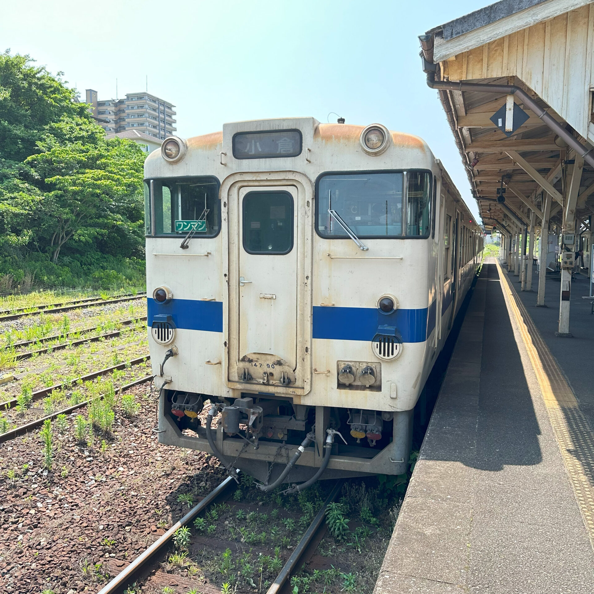 日田彦山線普通列車田川後藤寺駅にて