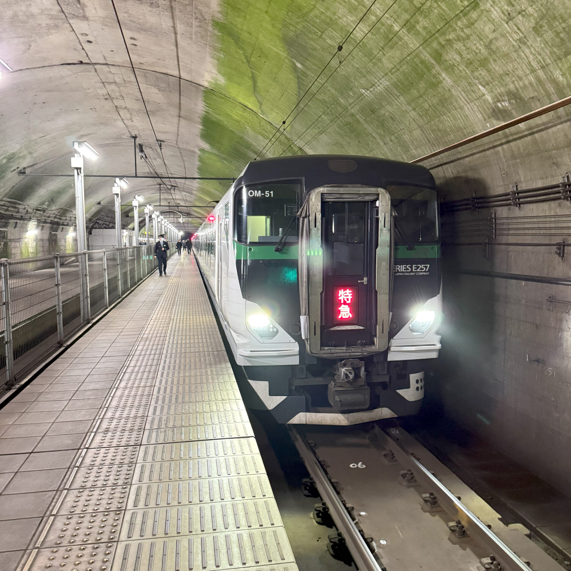 特急谷川岳もぐら号土合駅にて