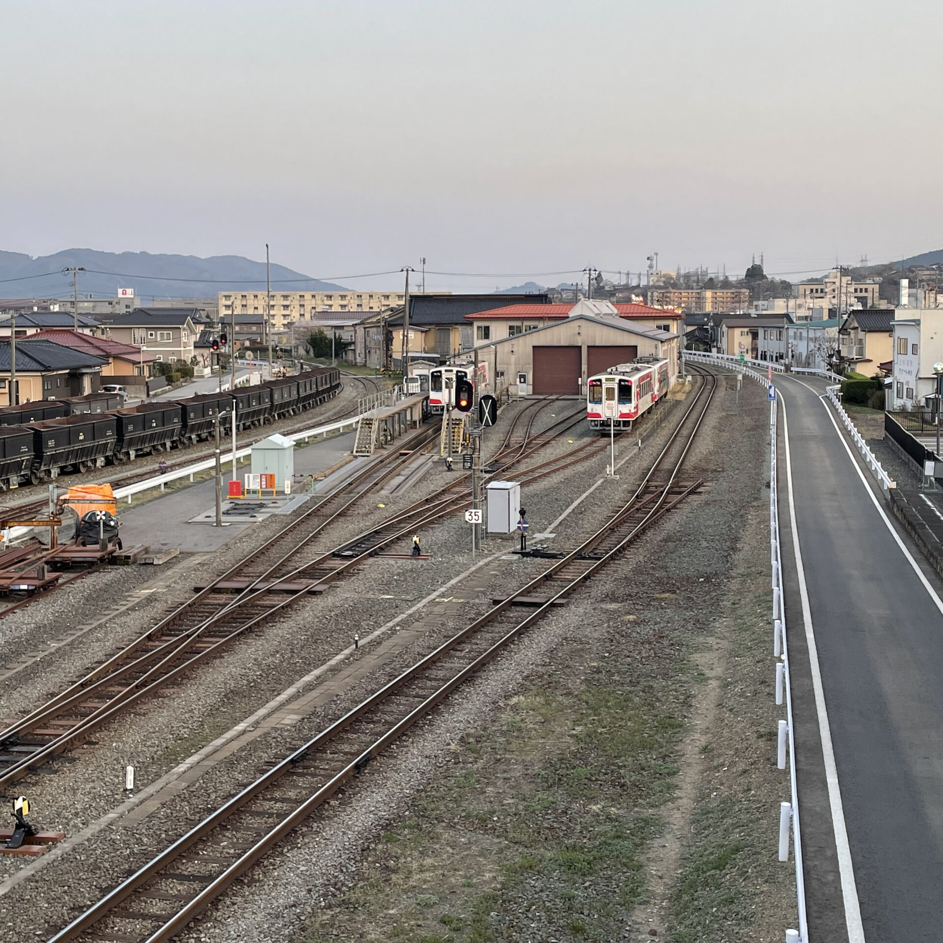 三陸鉄道盛駅構内